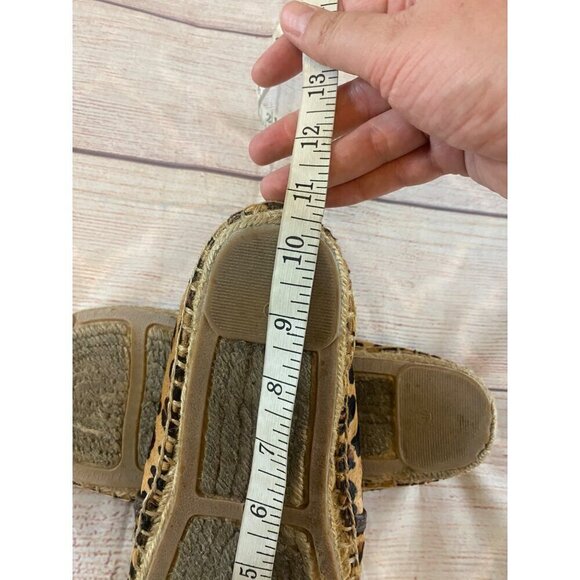 Tory Burch Women's Pony Hair Leopard Oscelot Espadrille Flats - 9 1/2 - Picture 9 of 10